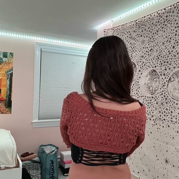 Rust Crochet Shrug - Picture 4 of 5